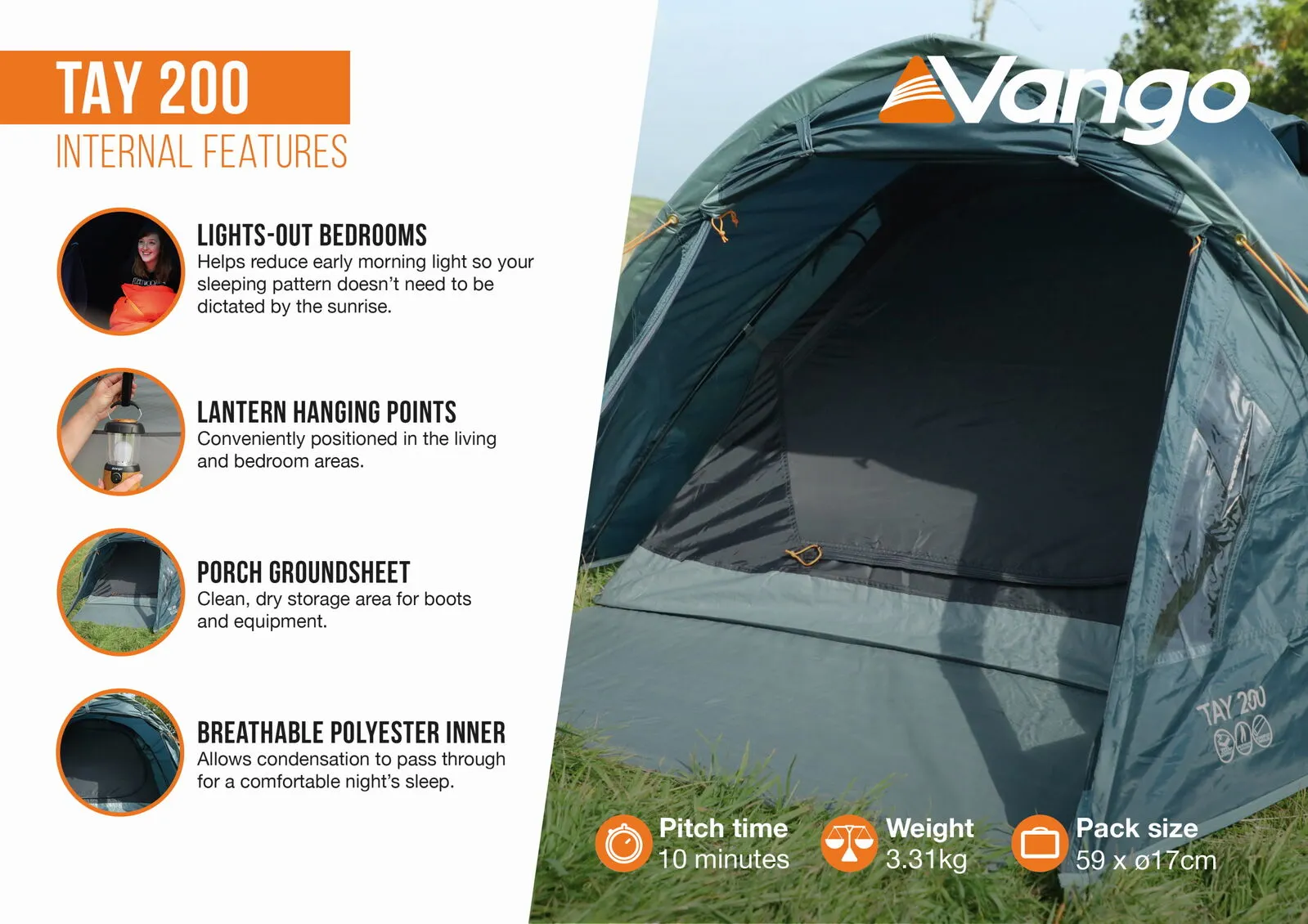 Tay 200 Tent - 3.24kg by Vango