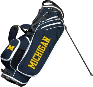 Team Golf NCAA Michigan Birdie Stand Golf Bag, Lightweight, 14-Way Club Divider, Spring Action Stand, Insulated Cooler Pocket, Velcro Glove and Umbrella Holder & Padded Handles