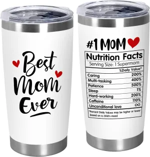 TEEZWONDER Gifts for Mom from Daughter Son - 20 oz Stainless Steel Insulated Coffee Tumbler with Lid - Mom Birthday Gifts for Women, Mama Gift Ideas, Insulated Tumblers for Women