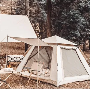 Tent Camping 4 People Three Seconds to Open,Waterproof Family Tent Stable and Lightweight Easy Tent for Family,Outdoor,Hiking and Mountaineering