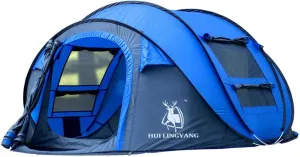 Tent Family Beach Tent Hiking Fishing | Lightweight Portable Breathable and Windproof for Hiking Travel (Color : Blue, Size : Free Size) (Blue Free Size) (Blue Free Size)