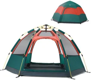 Tent for Camping Waterproof Double Layer Camping Tent Mesh Windows Instant Tent Easy Set Up Hiking 3-4 Person Large Space for Picnic Outdoors