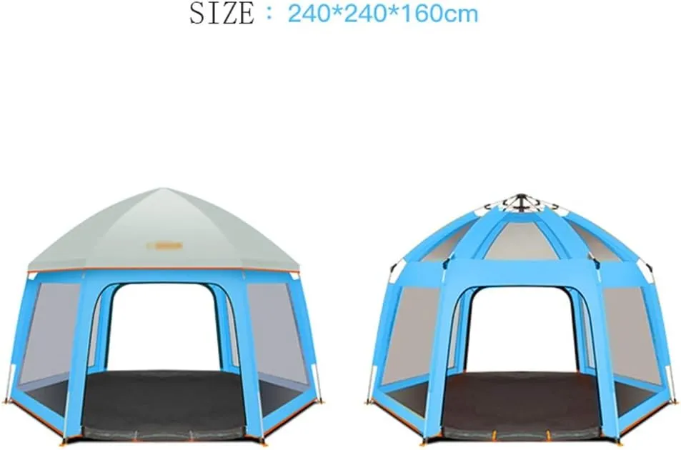 Tent Outdoor 3-4 People Fully Automatic Two-Bedroom one Hall Double Double-Decker Rainproof Outdoor Camping 5-8 pop-up Large Camping Tent Cabin Beach Tent Quick Installation Waterproof Tent