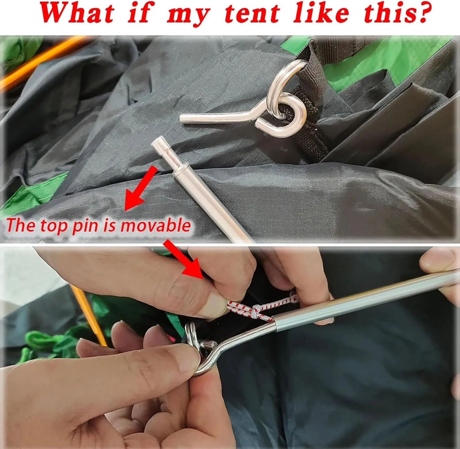 Tent Pole Replacement 11.8 ft 13 ft 14.5 ft Aluminum Tent Rod 0.3 in Outdoor Camping Collapsible Tent Frame Repair Accessory (2 Pole, 14.5ft)
