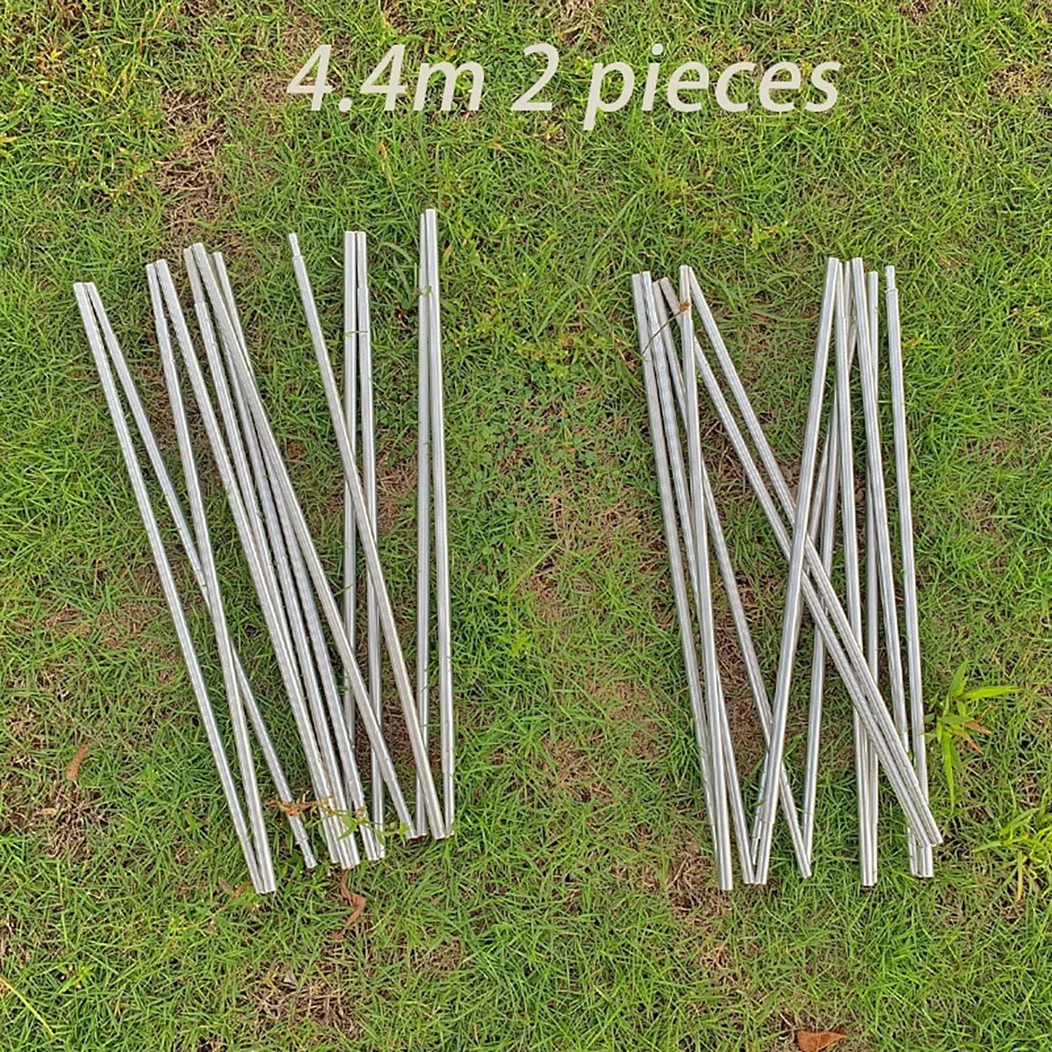 Tent Pole Replacement 11.8 ft 13 ft 14.5 ft Aluminum Tent Rod 0.3 in Outdoor Camping Collapsible Tent Frame Repair Accessory (2 Pole, 14.5ft)