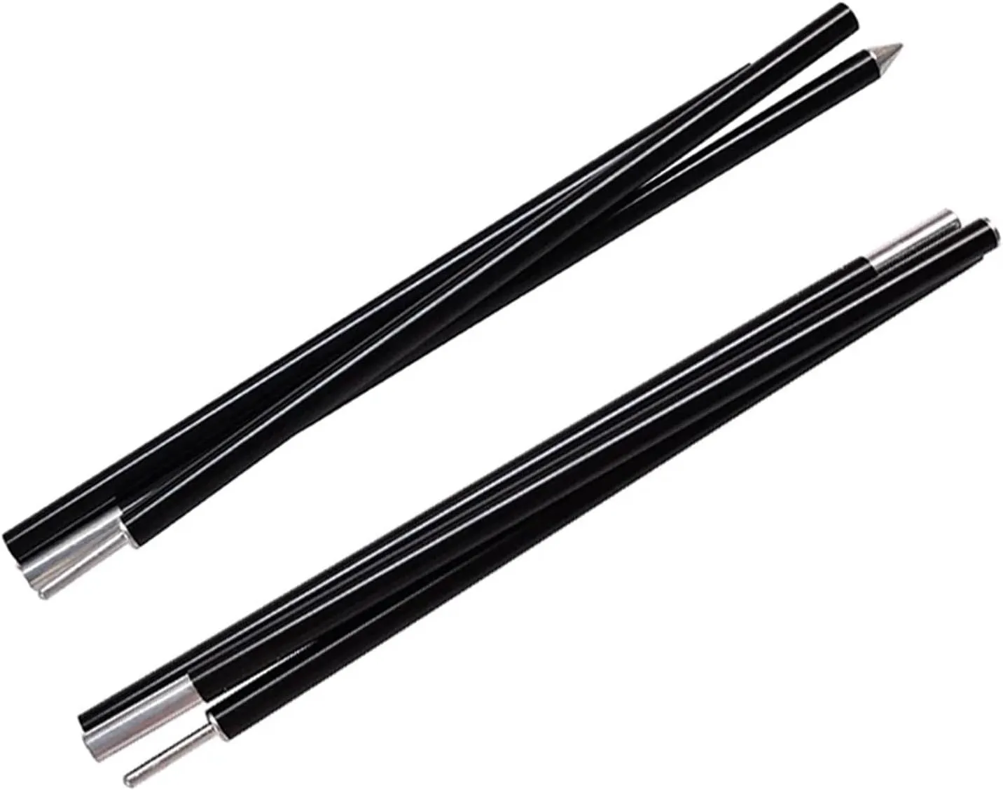Tent Poles 120CM Long Diameter 13MM/16MM/19MM Black/RED Color Tent Rod Support Pole Shelter Tarp Canopy Aluminium Alloy(16MM Yellow Pin tip)