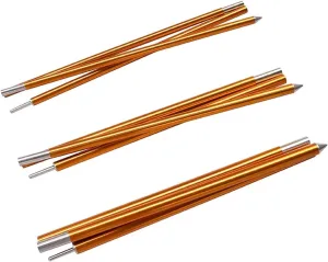 Tent Poles 120CM Long Diameter 13MM/16MM/19MM Black/RED Color Tent Rod Support Pole Shelter Tarp Canopy Aluminium Alloy(16MM Yellow Pin tip)