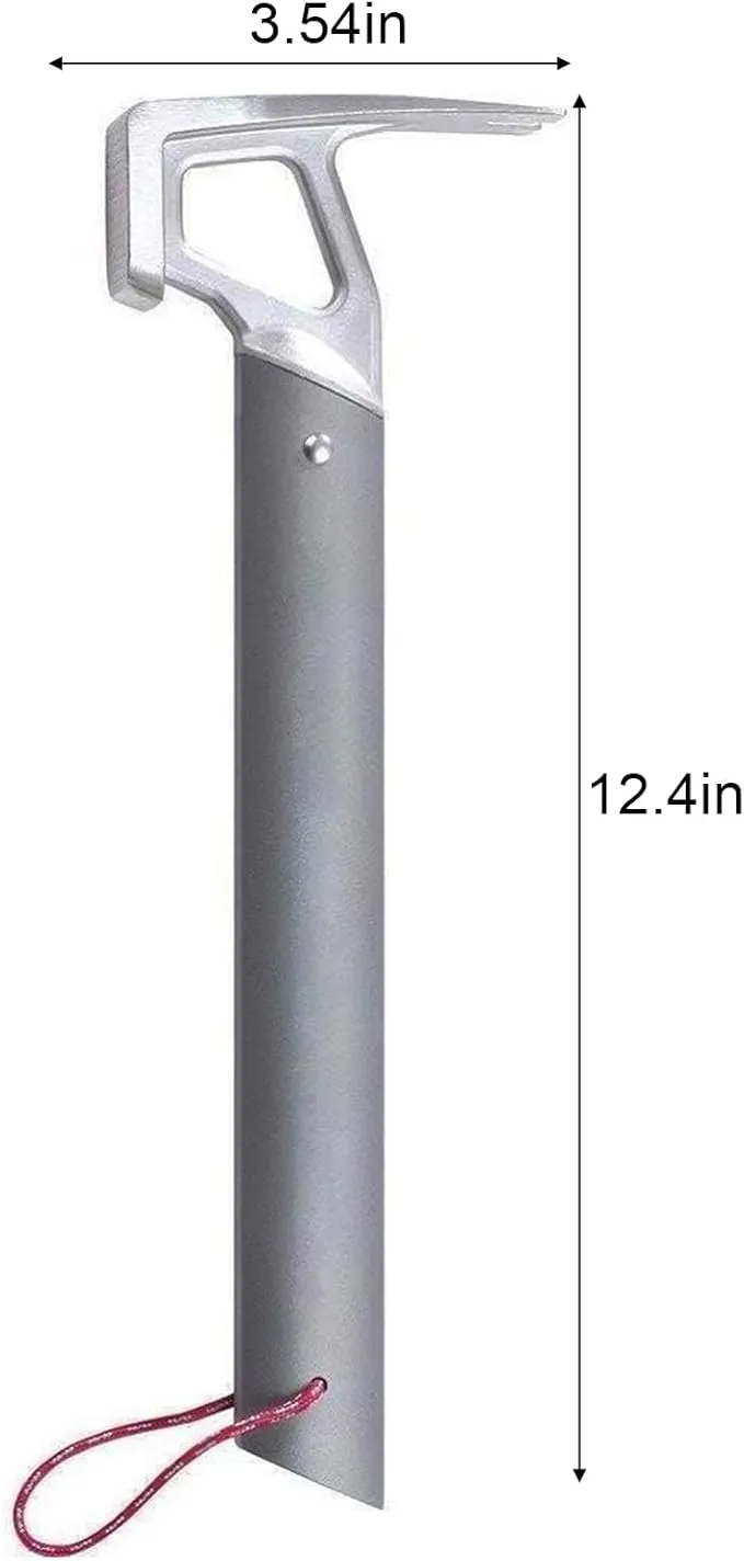 Tent Stake Hammer - Multifunctional Tent Stake Hammer for Rocky Terrains - Lightweight Camping Hammer with Bottle Opener -Ultimate Camp Hammer for All Campers (Tent Stake Hammer-Gray)