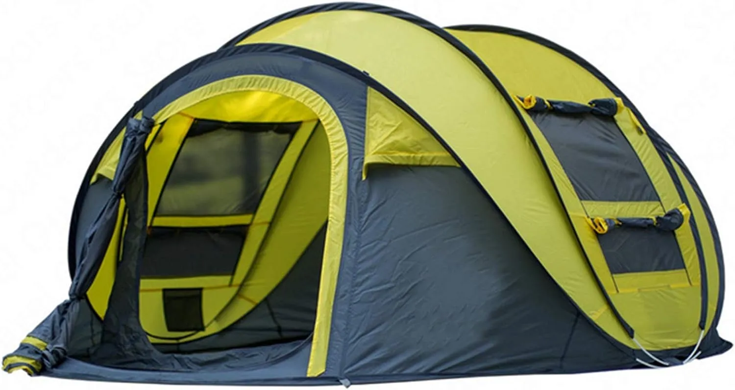 Tent Tent Automatic Camping Tent Quick Open 3-4 Persons Outdoor Large Spaces Camping Picnic Family Tent for Hiking Travel