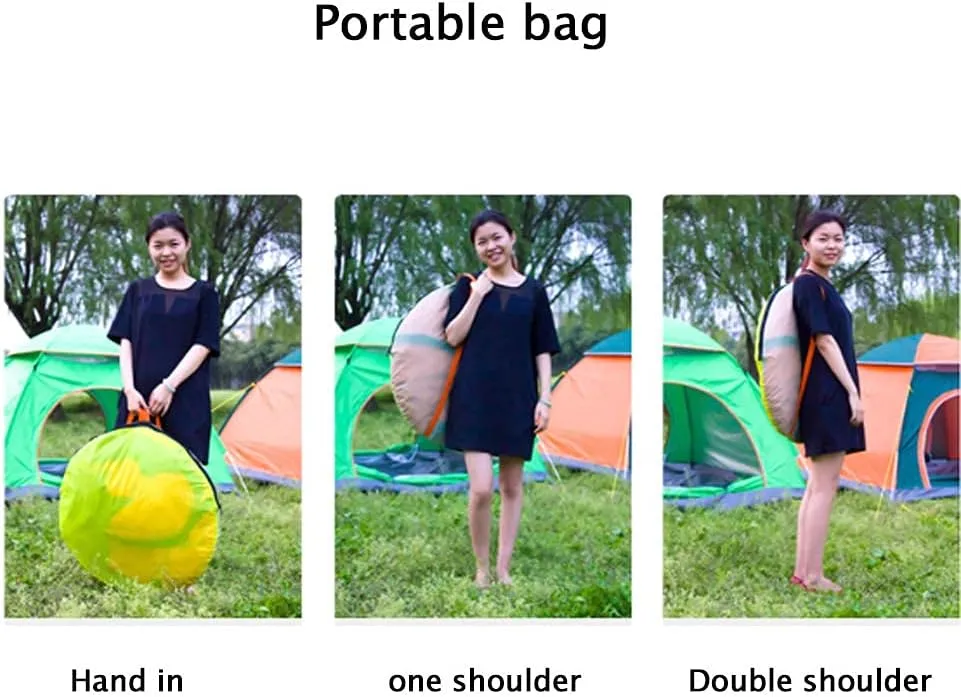 Tent Ultralight Portable Outdoor Camping Folding Automatic 3-4 Person Waterproof Family Tents (3 Eller 4 personer Bl?)