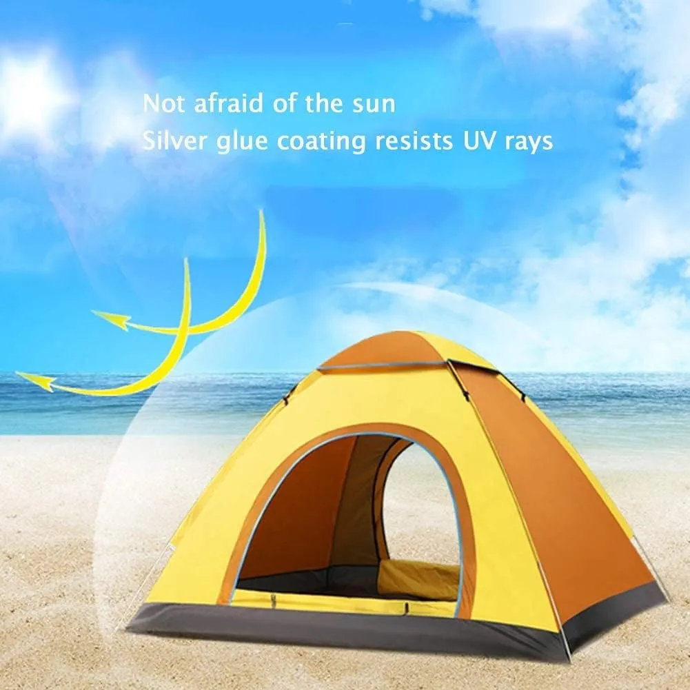 Tent Ultralight Portable Outdoor Camping Folding Automatic 3-4 Person Waterproof Family Tents (3 Eller 4 personer Bl?)