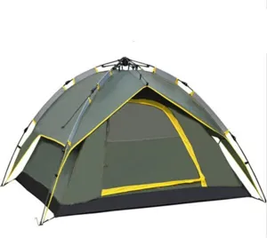 Tents 3-4 Person Hydraulic Automatic Camping Tent Double Layer Instant Setup Outdoor Family Tent Portable Backpacking Tent for Hiking, Army Green