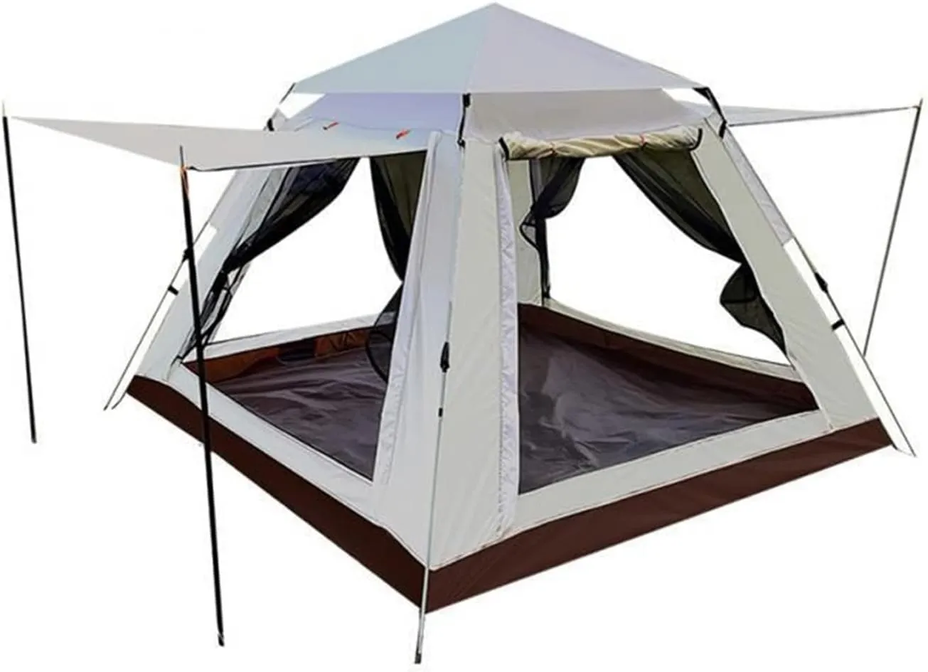 Tents for Camping Outdoor Automatic Quick Open Tent Rainfly Waterproof Camping Tent Family Outdoor Instant Setup Tent with Carring Bag (Color : Auburn)