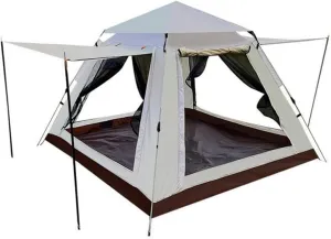 Tents for Camping Outdoor Automatic Quick Open Tent Rainfly Waterproof Camping Tent Family Outdoor Instant Setup Tent with Carring Bag (Color : Auburn)