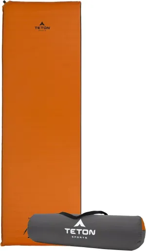 Teton Self Inflating Sleeping Pad, Inflatable Camping Sleeping Pads, Compact Mat for Camping, Backpacking, and Hiking.