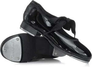 Theatricals Girls Tap Star Ribbon Tie Elastic Tap Shoes Patent 07.5W T9015C