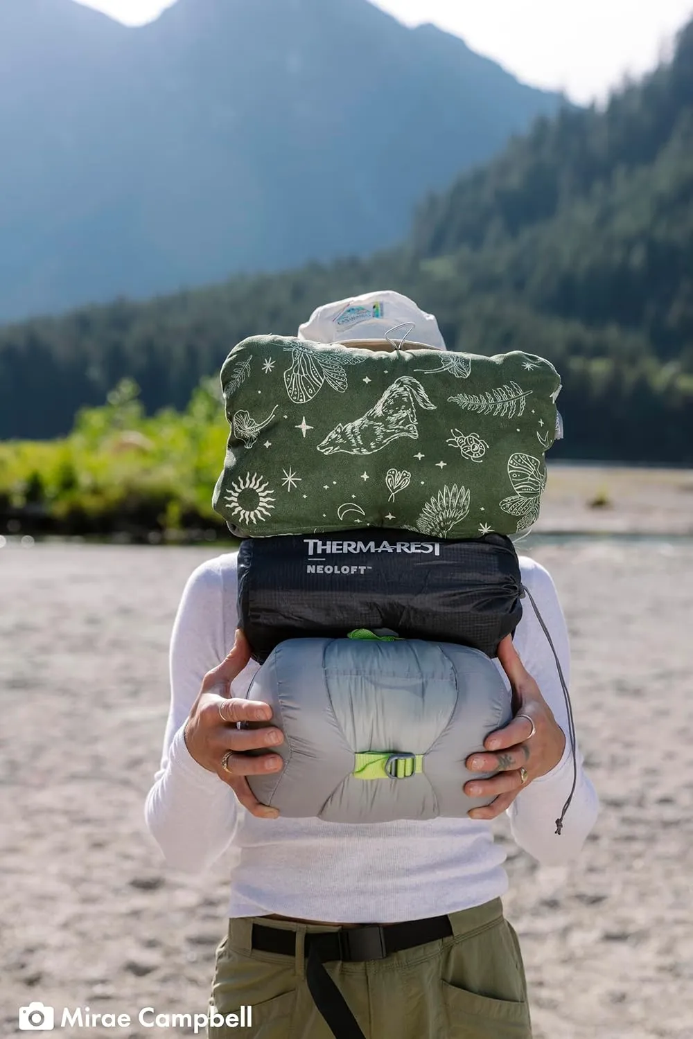 Therm-a-Rest Compressible Cinch Camping and Backpacking Pillow, Large - 16 x 23 Inch, Woodland