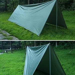 Thickening Awning Tarp Tent Shade Waterproof Sun Shelter Garden Canopy Sunshade Outdoor Camping Hammock with Pegs Ropes 3x4 3x5m (Color : D) (E One Size)