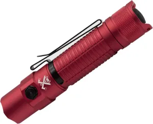 ThruNite TT20 Rechargeable Flashlight, Momentary-on Tail Switch, High 2526 Lumens Output Turbo Mode, USB C Rechargeable, 258 Meters Beam Distance, for Hunting, Hiking, Self-Defense - Red CW