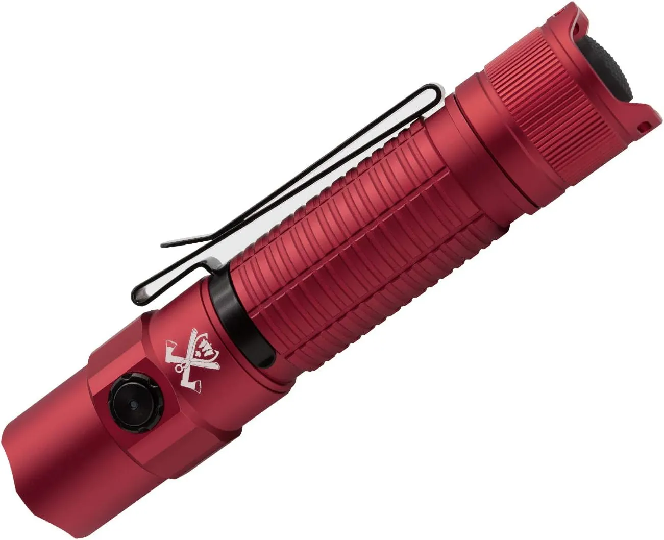 ThruNite TT20 Rechargeable Flashlight, Momentary-on Tail Switch, High 2526 Lumens Output Turbo Mode, USB C Rechargeable, 258 Meters Beam Distance, for Hunting, Hiking, Self-Defense - Red CW