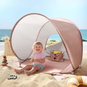Tiny Land Baby Beach Tent – Pop Up Baby Tent with UV Protection, Portable Baby Beach Essentials, 35"x28"x32" Sun Shelter for Infants, Baby Outdoor Use (Pink)