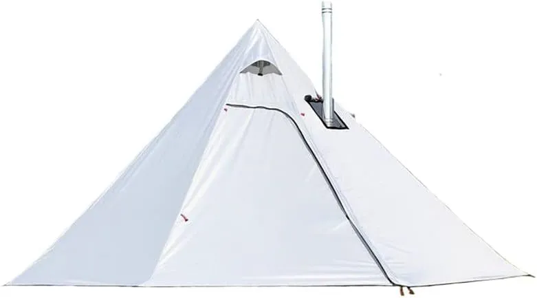 Tipi Hot Tent with Fire Retardant Stove Jack for Flue Pipes, 2~3 Person, Lightweight, Teepee Tents for Family Team Outdoor Backpacking Camping Hiking