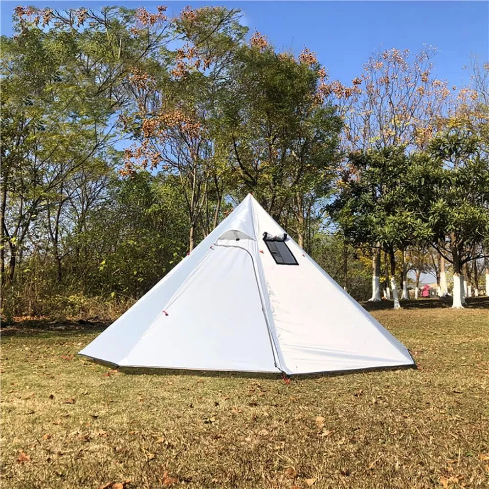 Tipi Hot Tent with Fire Retardant Stove Jack for Flue Pipes, 2~3 Person, Lightweight, Teepee Tents for Family Team Outdoor Backpacking Camping Hiking