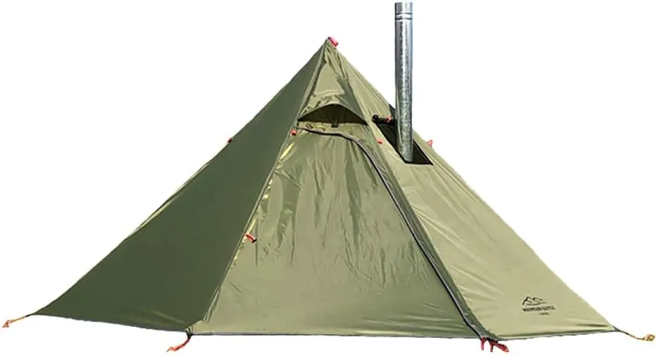Tipi Hot Tent with Fire Retardant Stove Jack for Flue Pipes, 2~3 Person, Lightweight, Teepee Tents for Family Team Outdoor Backpacking Camping Hiking