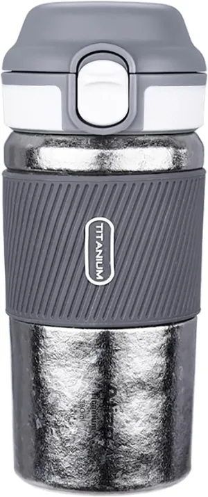Titanium Water Bottle Insulated Bounce Cup Coffee Cups Double Insulated Cup Ultralight Leakproof for Outdoor Camping Hiking