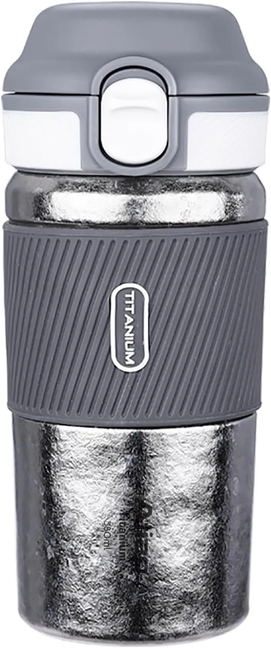 Titanium Water Bottle Insulated Bounce Cup Coffee Cups Double Insulated Cup Ultralight Leakproof for Outdoor Camping Hiking