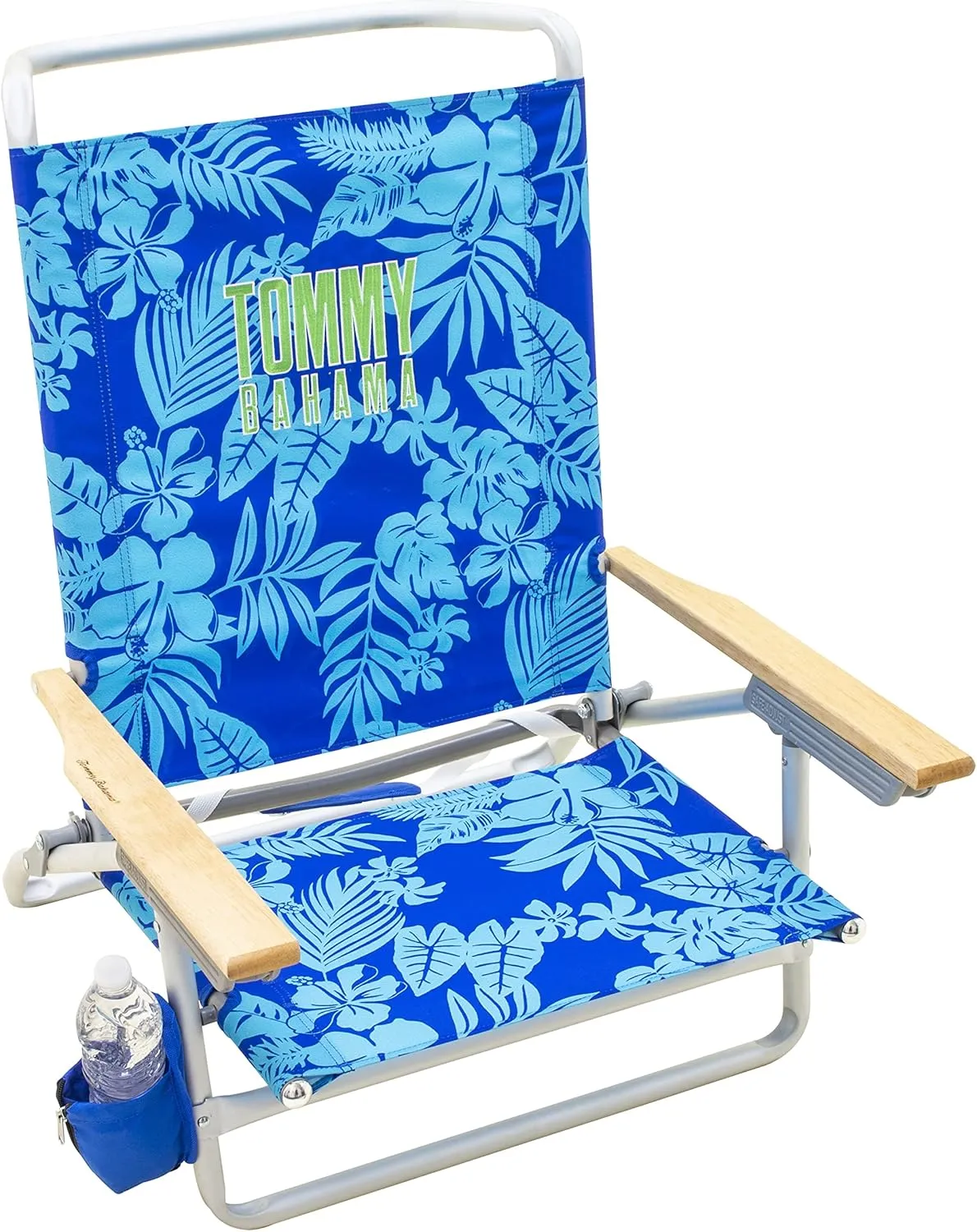 Tommy Bahama 5-Position Lay Flat Cup Holder and Towel Bar Beach Chair