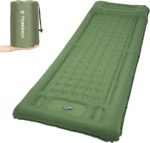 TOMSHOO Sleeping Pad for Camping, Self-Inflating Sleeping Mat with Upgraded Anti-Leakage Camping Mat 77''X28'' Ultralight Inflatable Camping Mattress Pad for Camping, Hiking, Travel, Tent