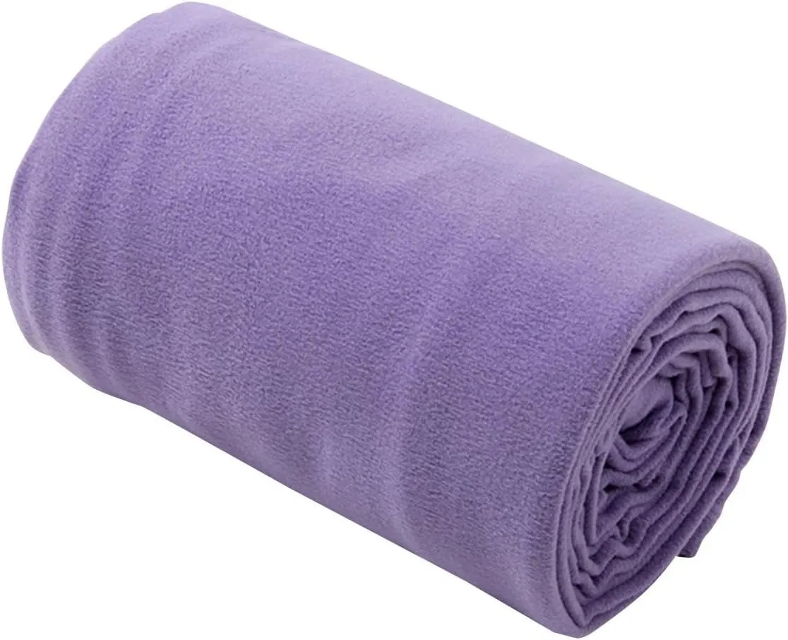 TOOYFUL Sleeping Bag Liner Polar Fleece Travel Sheet Backpacking Blanket Compact Machine Washable for Adult Versatile 71inch Long with Storage Bag, Light Purple