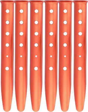 Topyond Orange Aluminum Alloy U-Shaped Tent Nail - 6 Piece Set, Ideal for Camping, Beach, Sand, and Snow Ground Stakes