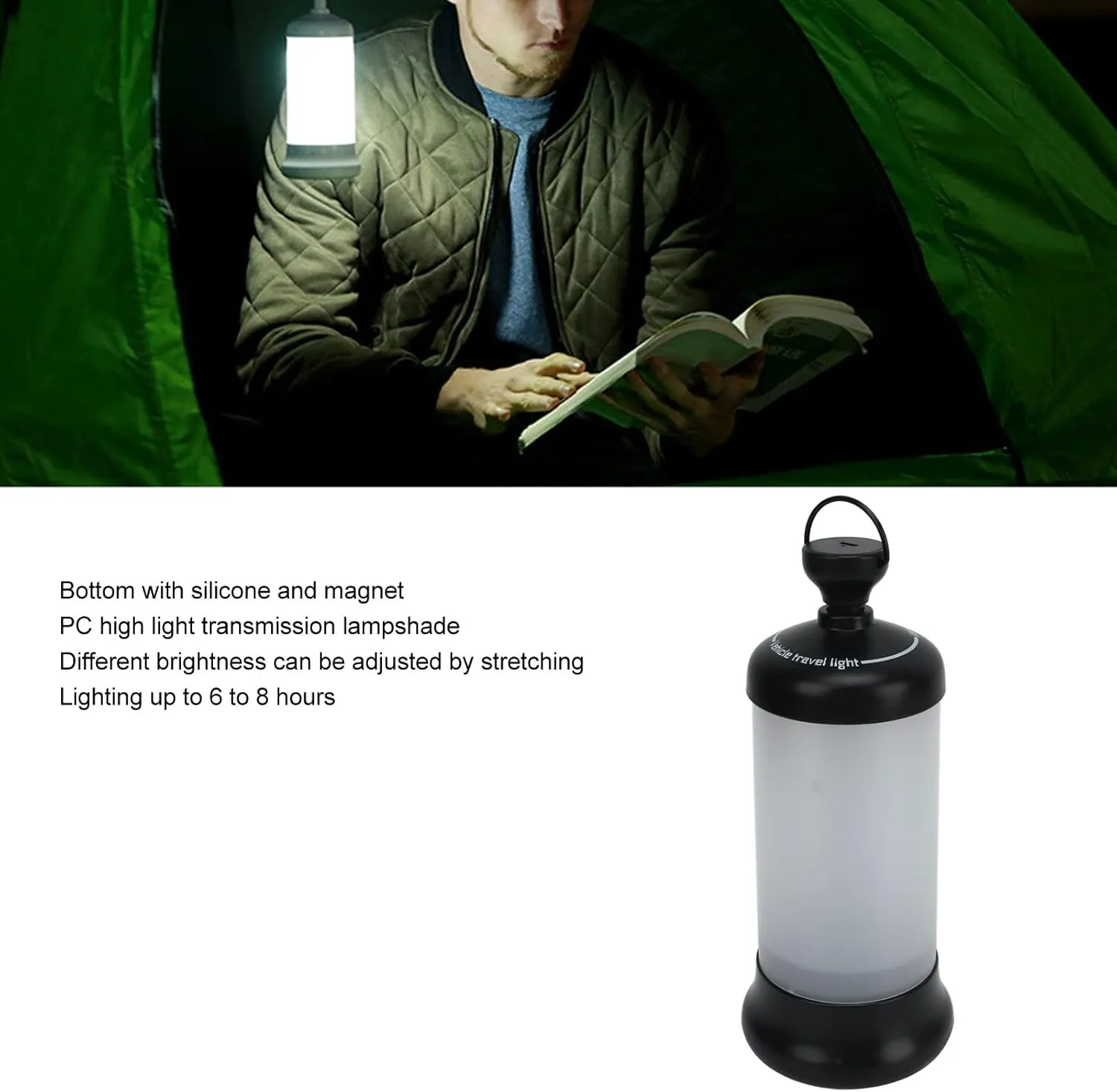 Topyond Tent Hanging Lights, Camping Tent Light, Regulable Brightness 1200MAH Battery USB Port Rechargeable 16 LED Beads Camping Lamp for Outdoor