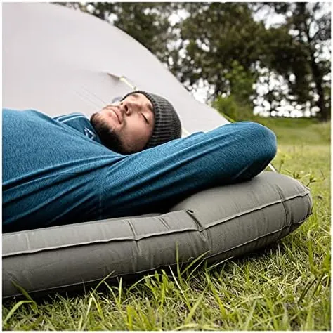 TPU Inflatable Sleeping Pad with Pillow Wear Resistance Air Mattress Portable Thickened Comfort Camping Mat (Single Standard)