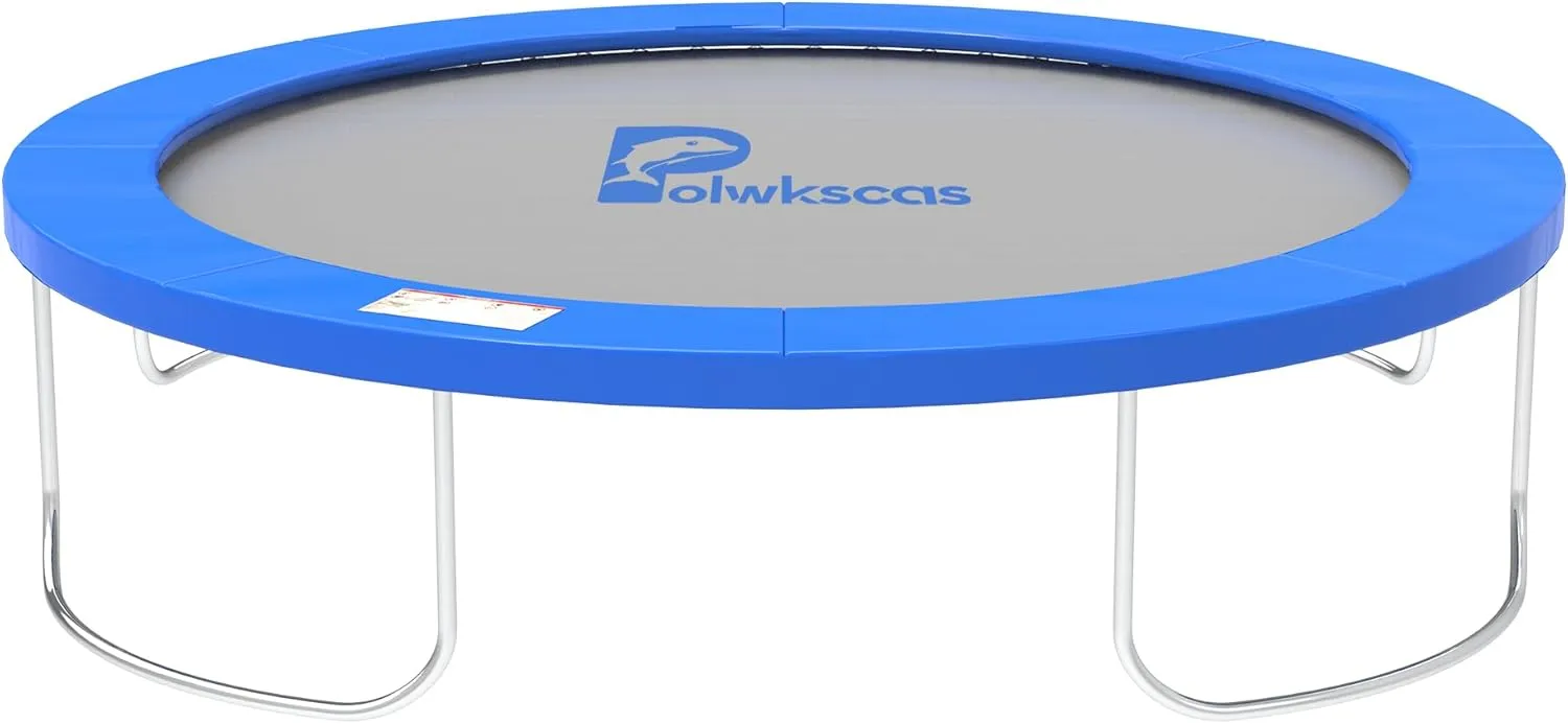 Trampoline Pad, 10ft 12ft 14ft Trampoline Replacement Safety Pad, Waterproof and Tear-Resistant Safety Spring Cover Round Frame Pad, No Hole for Pole, Trampoline Pad Replacement