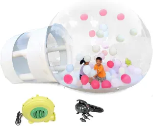 Transparent Inflatable Bubble Tent, Bubble House Dome Greenhouse Tent with Blower 110V 350W, for Indoor/Outdoor Family Backyard Camping Festival Stargazing Deck