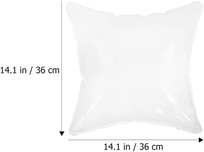 Transparent Pillow Bed Pillows Inflatable Couch Sofa Clear Water Resistant Inset Inflatable Throw Cushion Large Packing Filler Inflatable Cushion Outdoor Cushions Insert