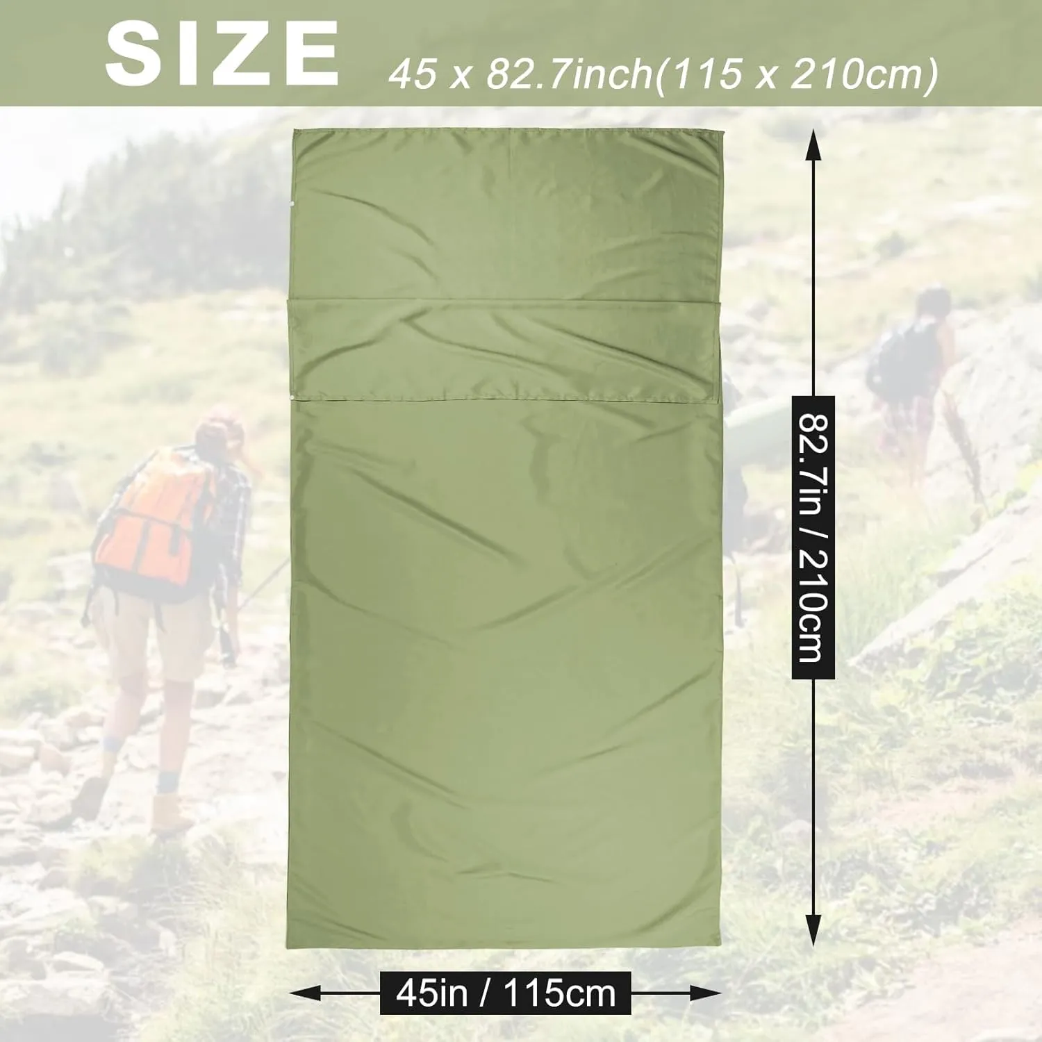 Travel and Camping Sheets Sleeping Bag Liner,Lightweight Travel Sheets for Hotel Portable Hotel Sleeping Bag Sack for Adults,Premium Soft Hotel Sleep Sheet for Traveling Hostels Picnic