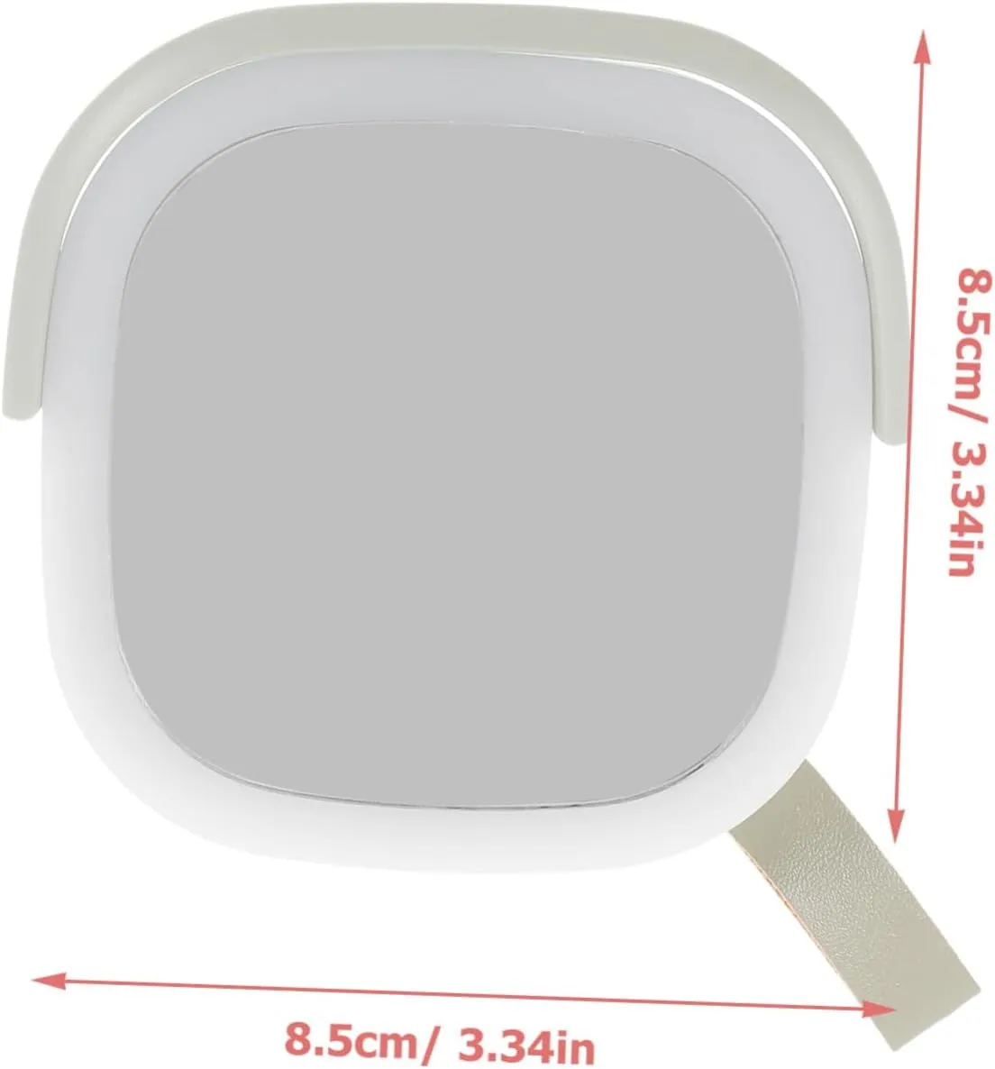 Travel Makeup Mirror with Led Lights Compact Folding Design USB Rechargeable Vanity Mirror Brightness Go Makeup Application for Travel