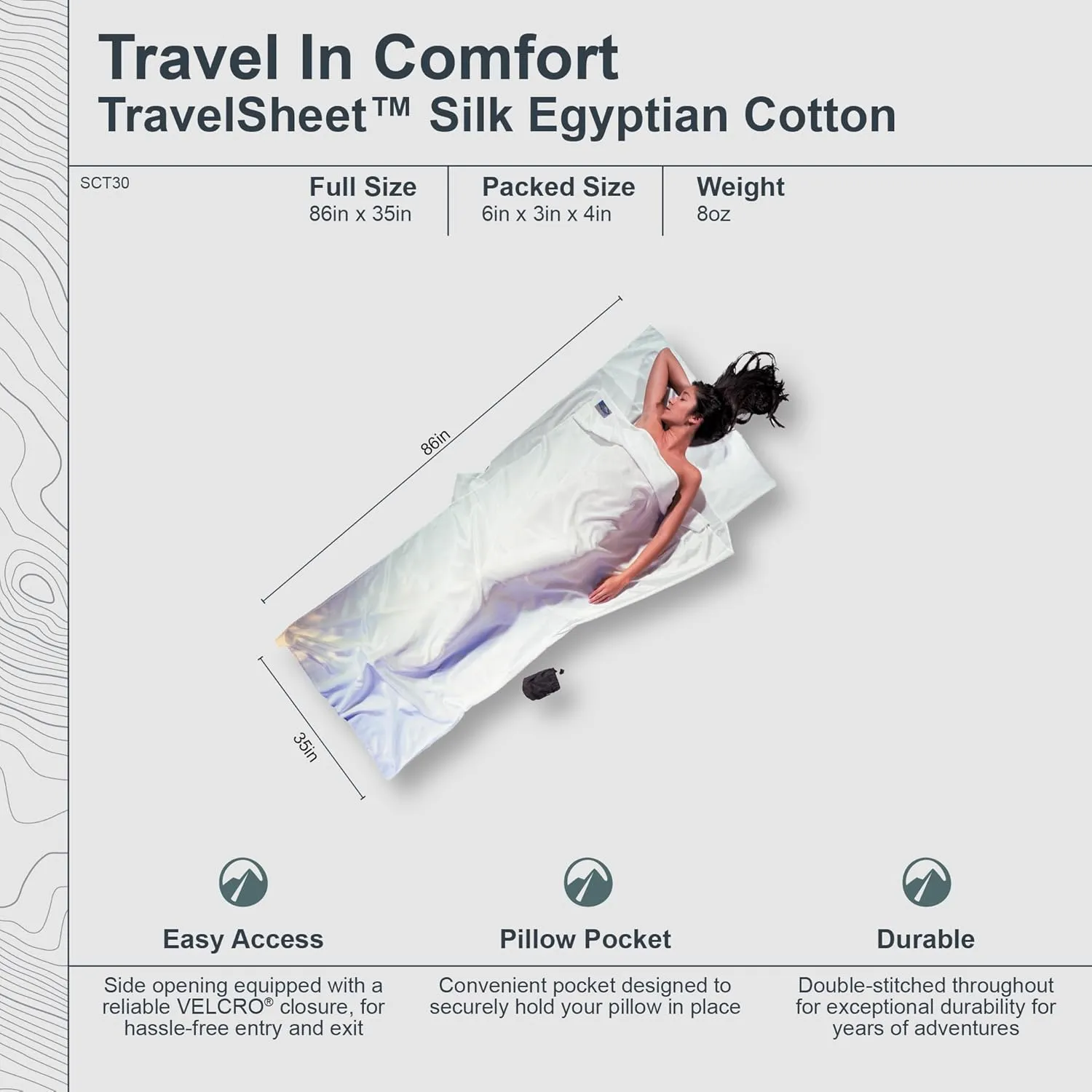 TravelSheet Silk/Egyptian Cotton