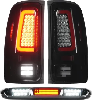 Tresound LED Tail Light   3rd Third Brake Cargo Lamp for GMC Sierra 1500 2007-2013, 2500 3500 2007-2014, High Mount Stop Light Rear Taillight Assembly, 25958485, GM2800208, GM2801208, 25958484