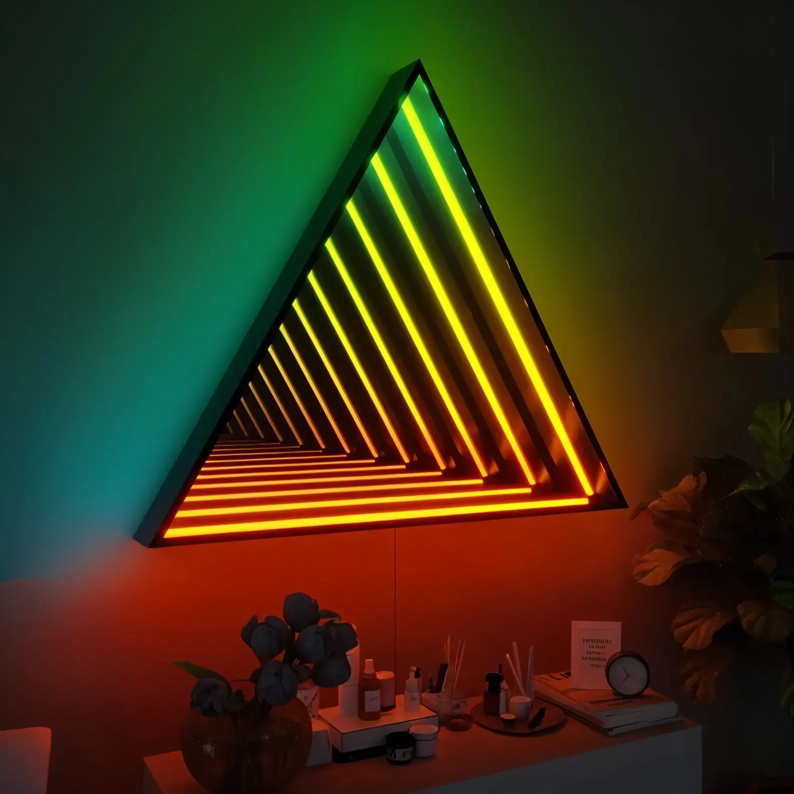 Triangle Infinity Mirror