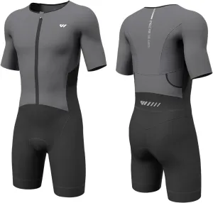 Triathlon Suits Mens,High Elasticity Breathable Quick-qrying Trisuit Race‌ Skinsuits Cycling Swimskin Bike Swim Run