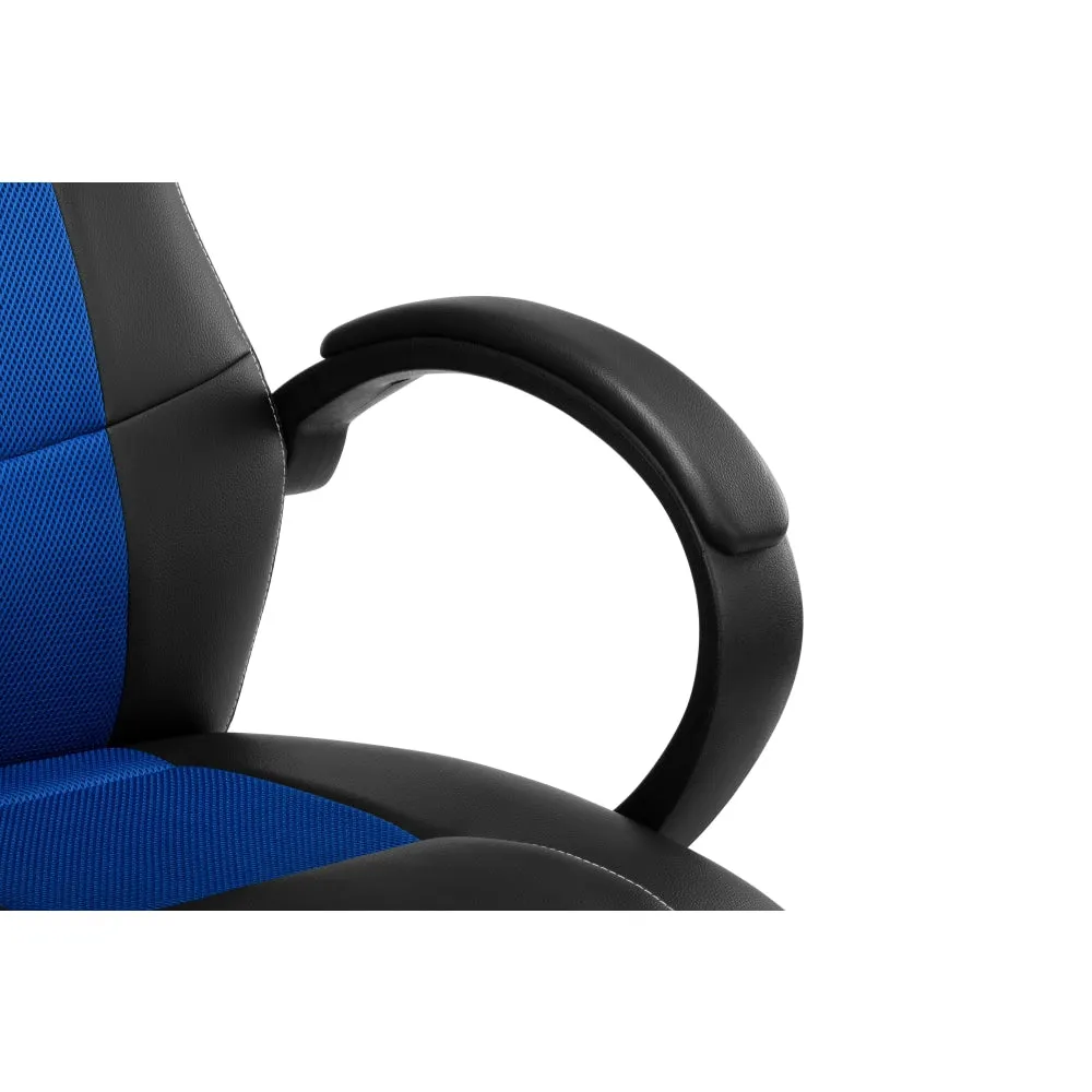 Trooper PU Leather Office Computer Work Task Gaming Massage Chair - Blue