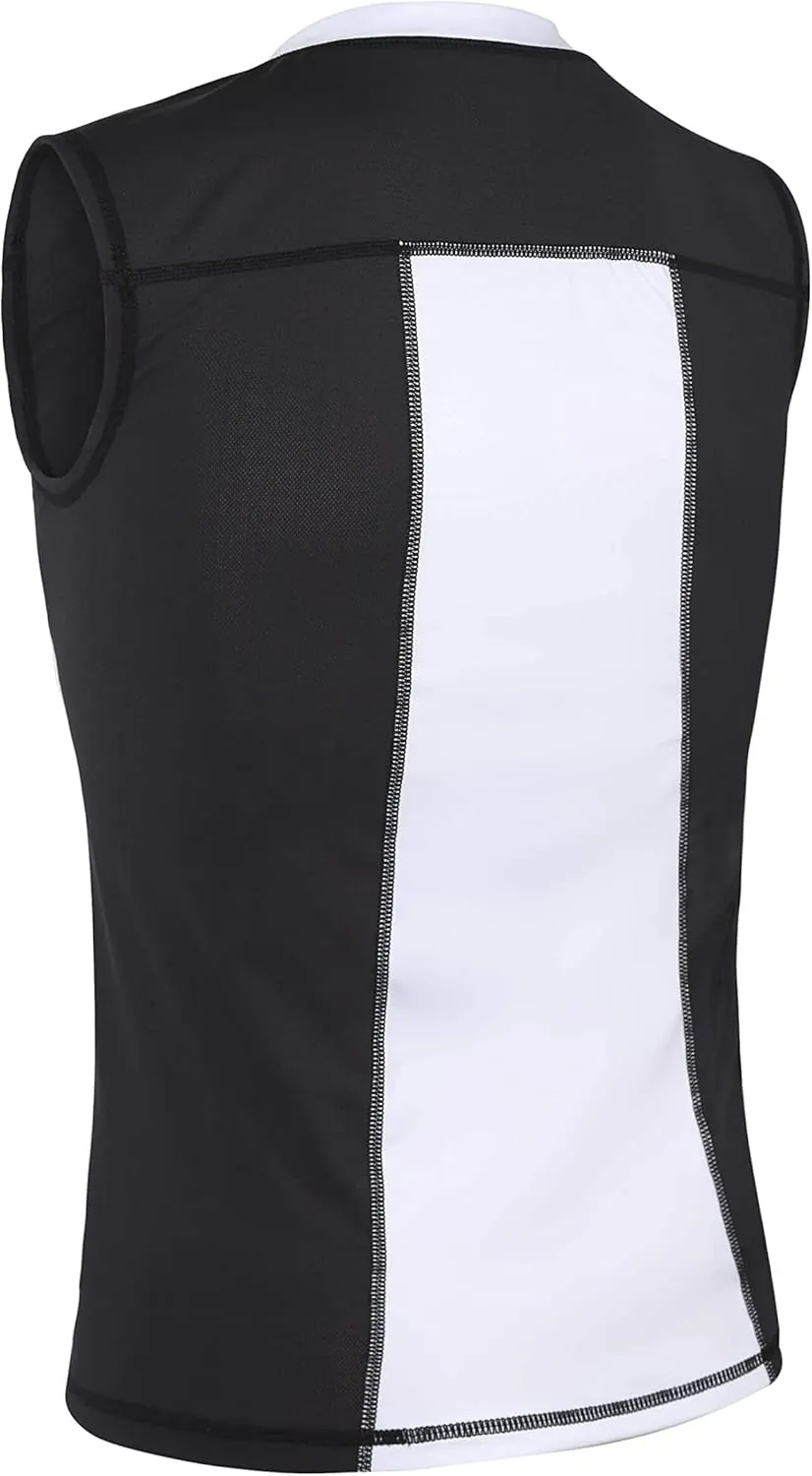 TUOY Youth Padded Sleeveless Shirt Chest Sternum Protector Heart Guard Compression Protective Shirt
