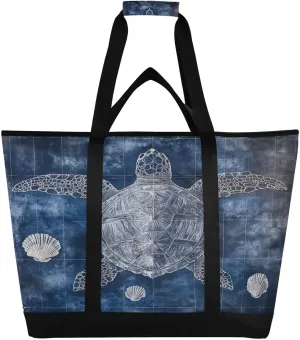 Turtles Reusable Insulated Lunchbox Cooler Bag, Leakproof Kitchen Grocery Bag Collapsible Portable Cooler Tote Bag for Picnic, Camping, Office, Travel