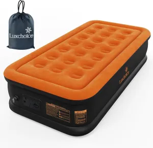 Twin Air Mattress with Built in Pump,16" Inflatable Mattress, 3 Mins Quick Self Inflating Waterproof, Twin Blow up Mattress, Airbed for Guests Home Camping Outdoors Travel