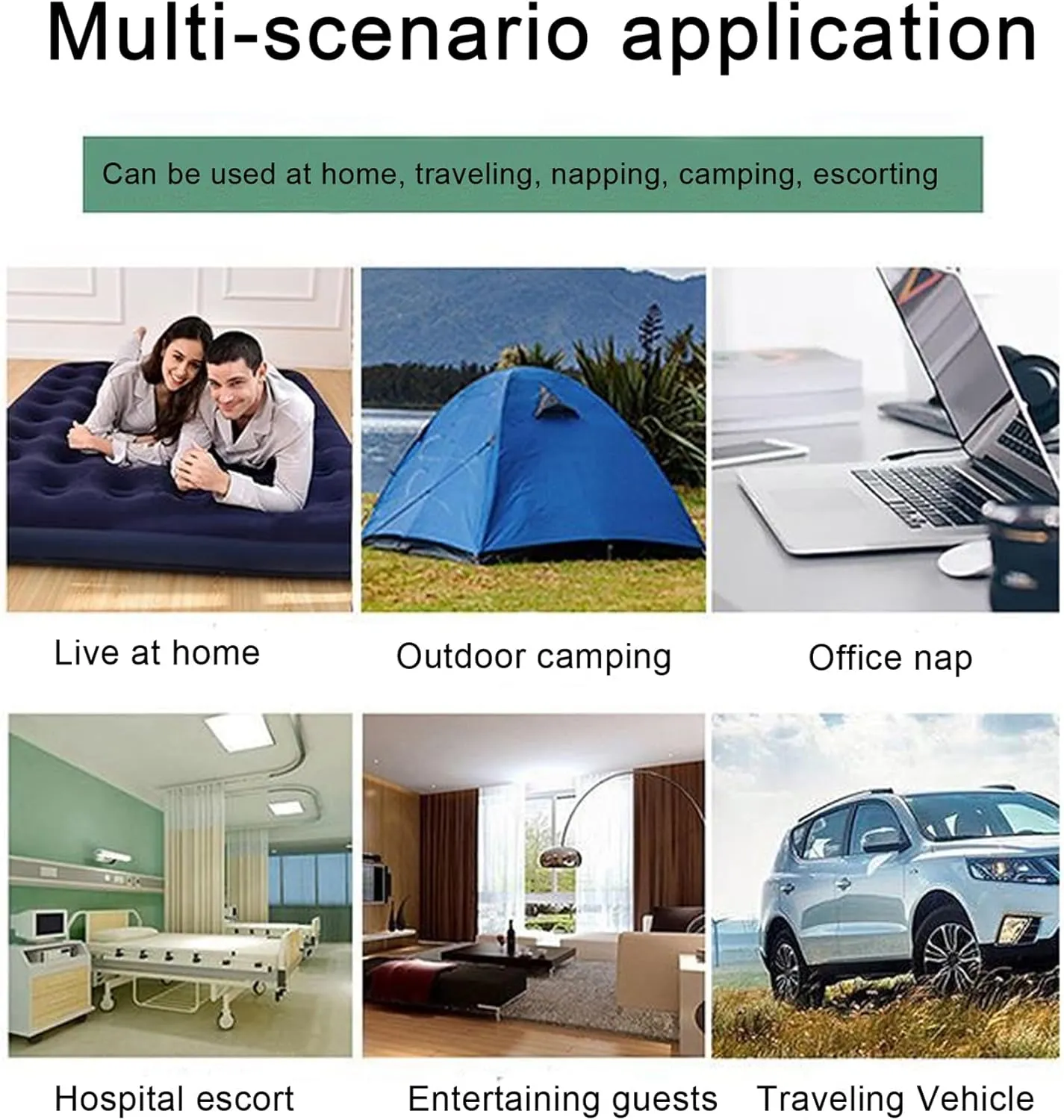 Twin Size Single Camping Air Mattress Bed with Air Pump,Inflatable Air Mattress,Thickened Portable Blow Up Bed,Travel Sleeping Pad for Truck Tent Camping/Home/Hiking(Grey)
